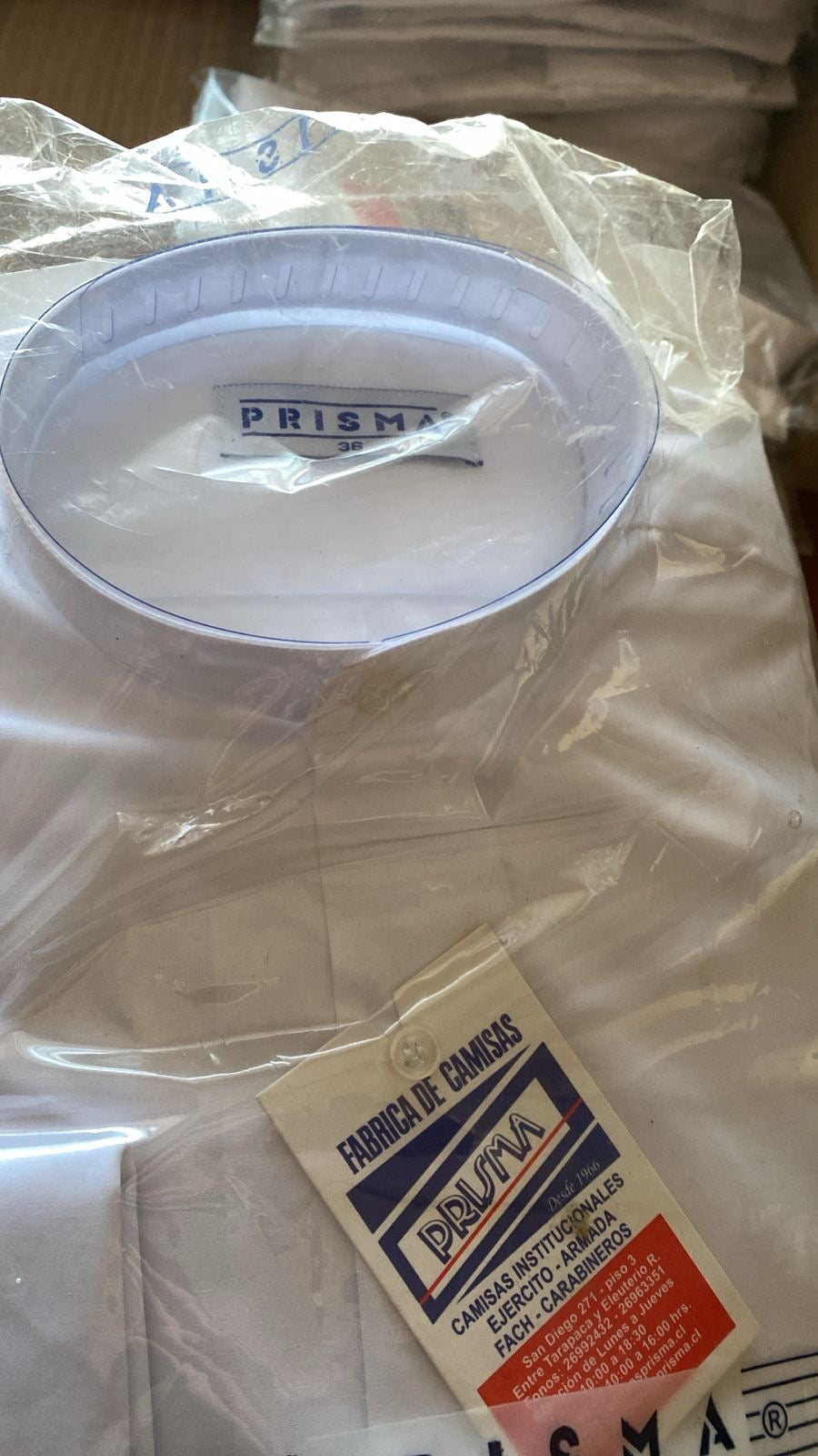 Camisa para Infante de Marina y Ejército de Chile sin cuello manga larga