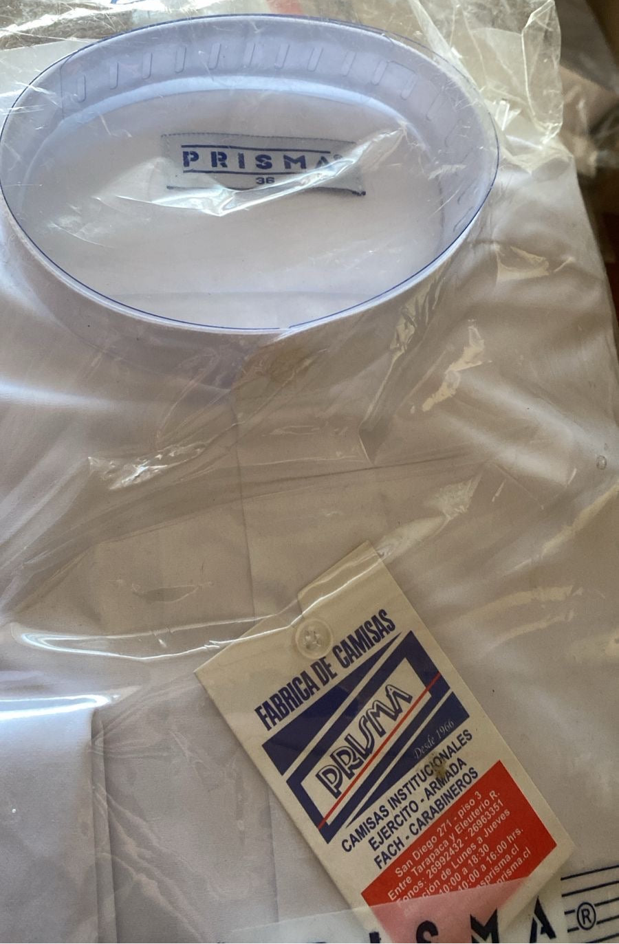 Camisa para Infante de Marina y Ejército de Chile sin cuello manga larga