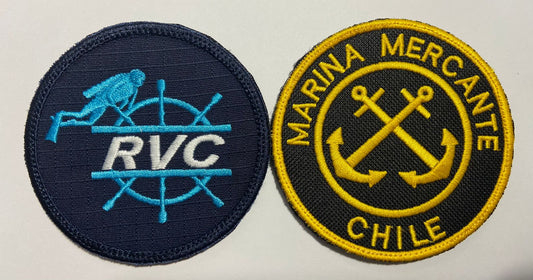 Parche bordado a color con velcros