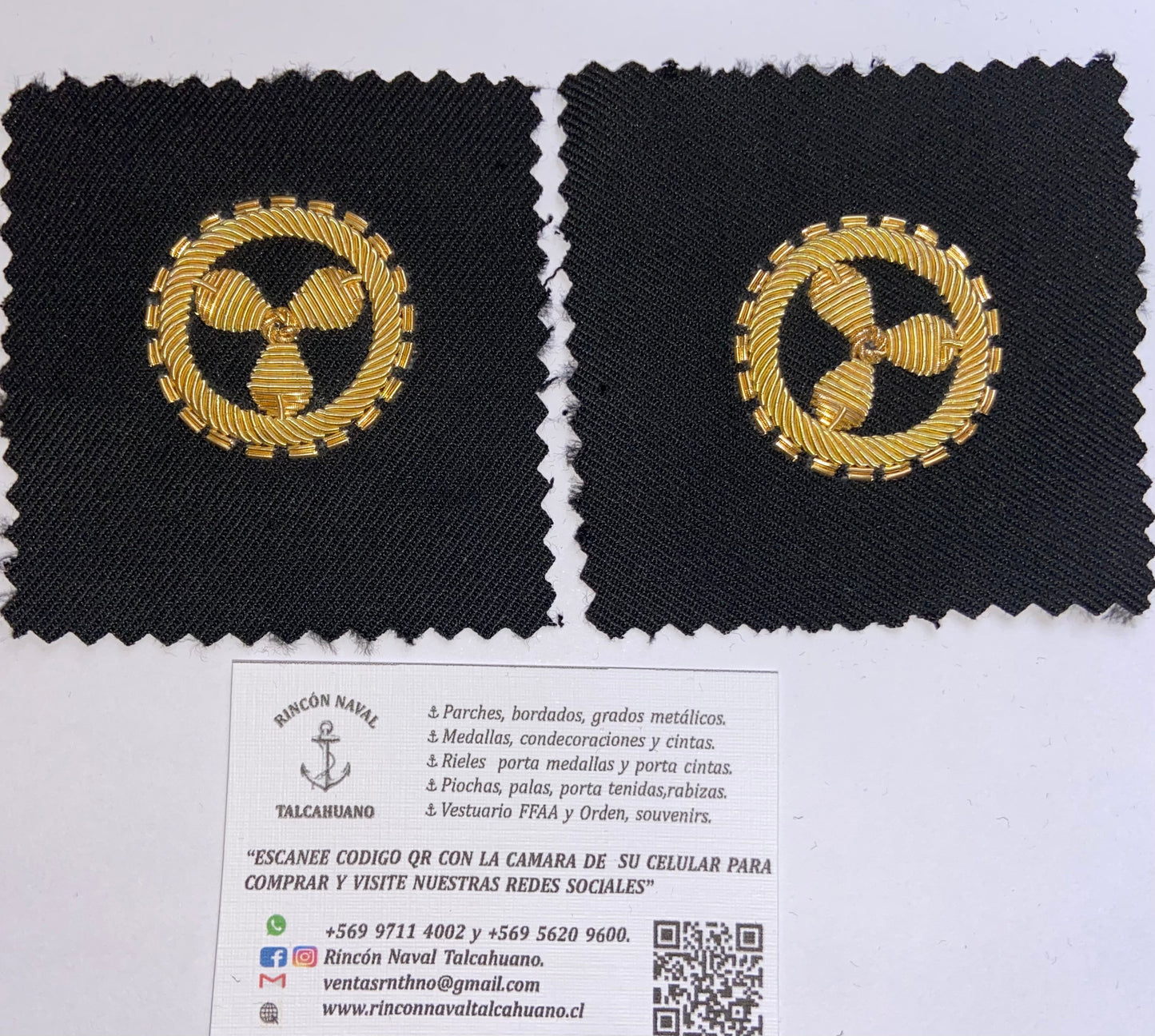 Solapines bordados con hilos de oro de todas las especialidades para la T-11 para SO