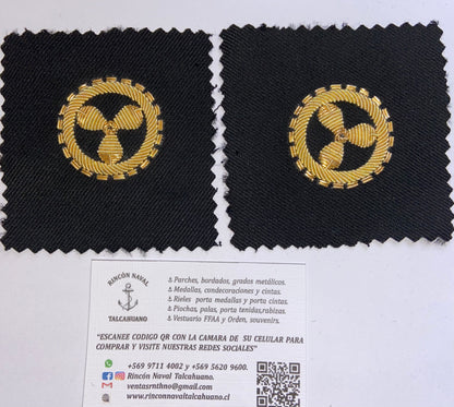 Solapines bordados con hilos de oro de todas las especialidades para la T-11 para SO