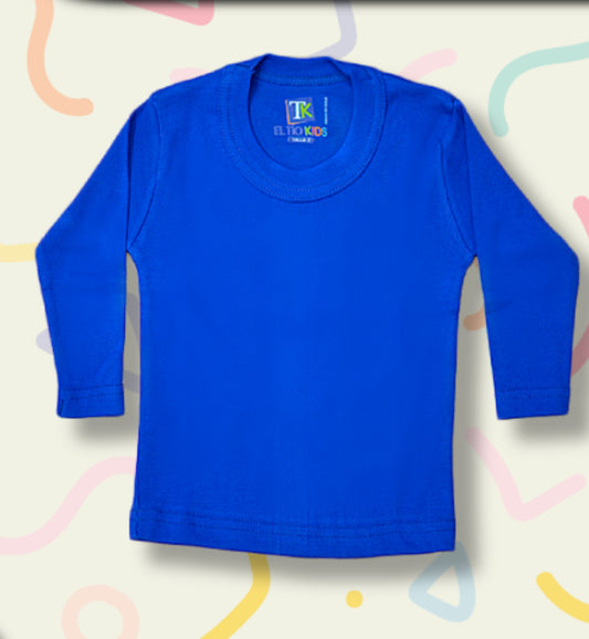 Polera kids manga larga de algodón