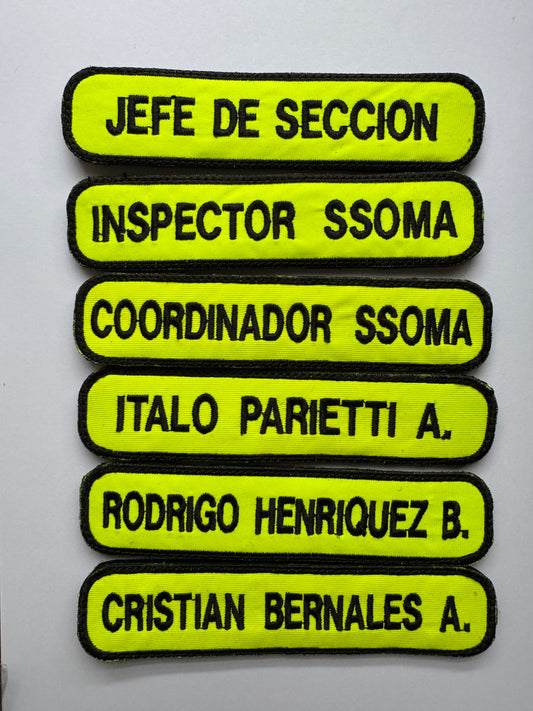 Parche bordado para chaleco de geólogo