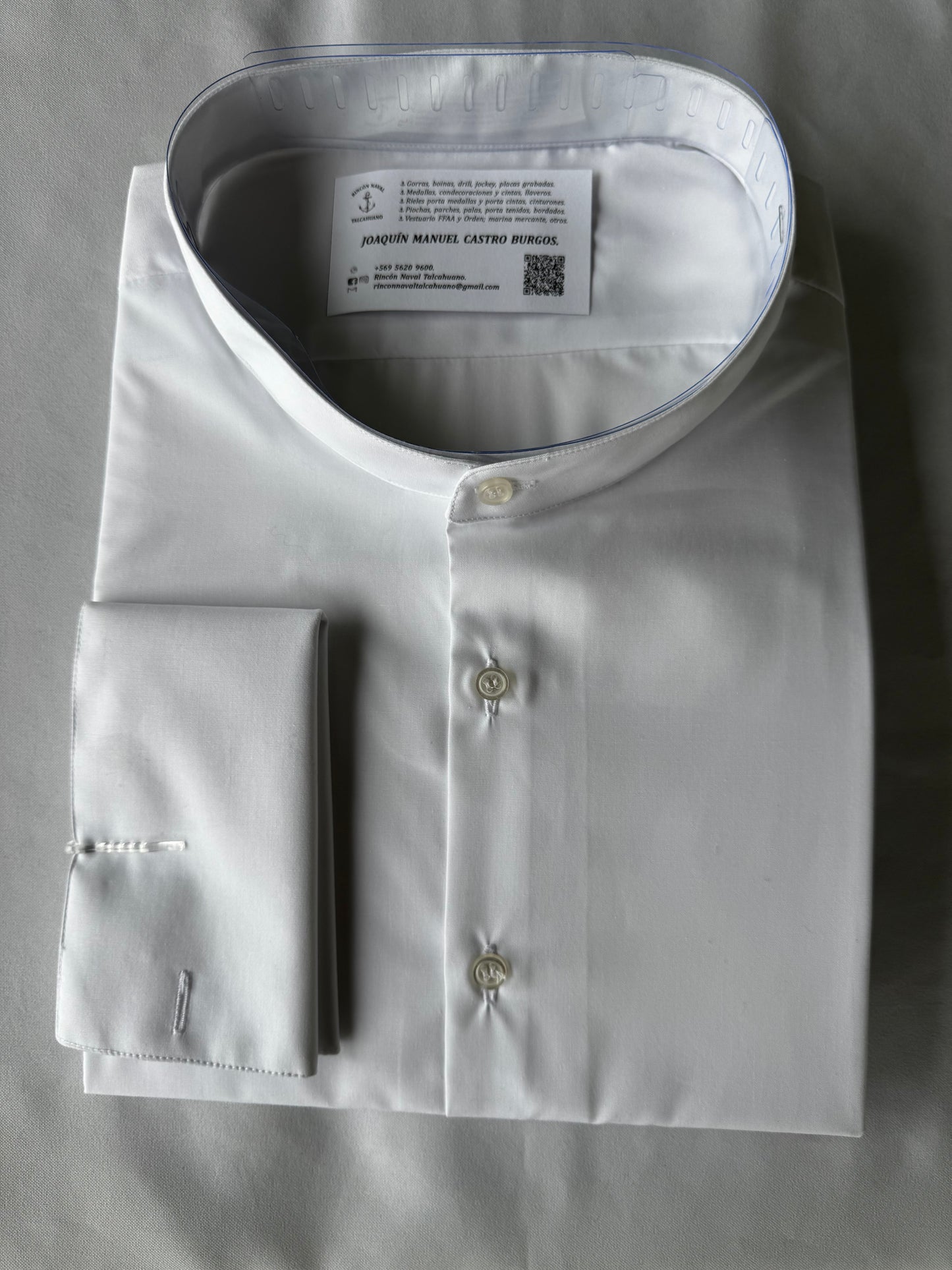 Camisa Mao doble puño con porta o sin porta palas en todas las tallas