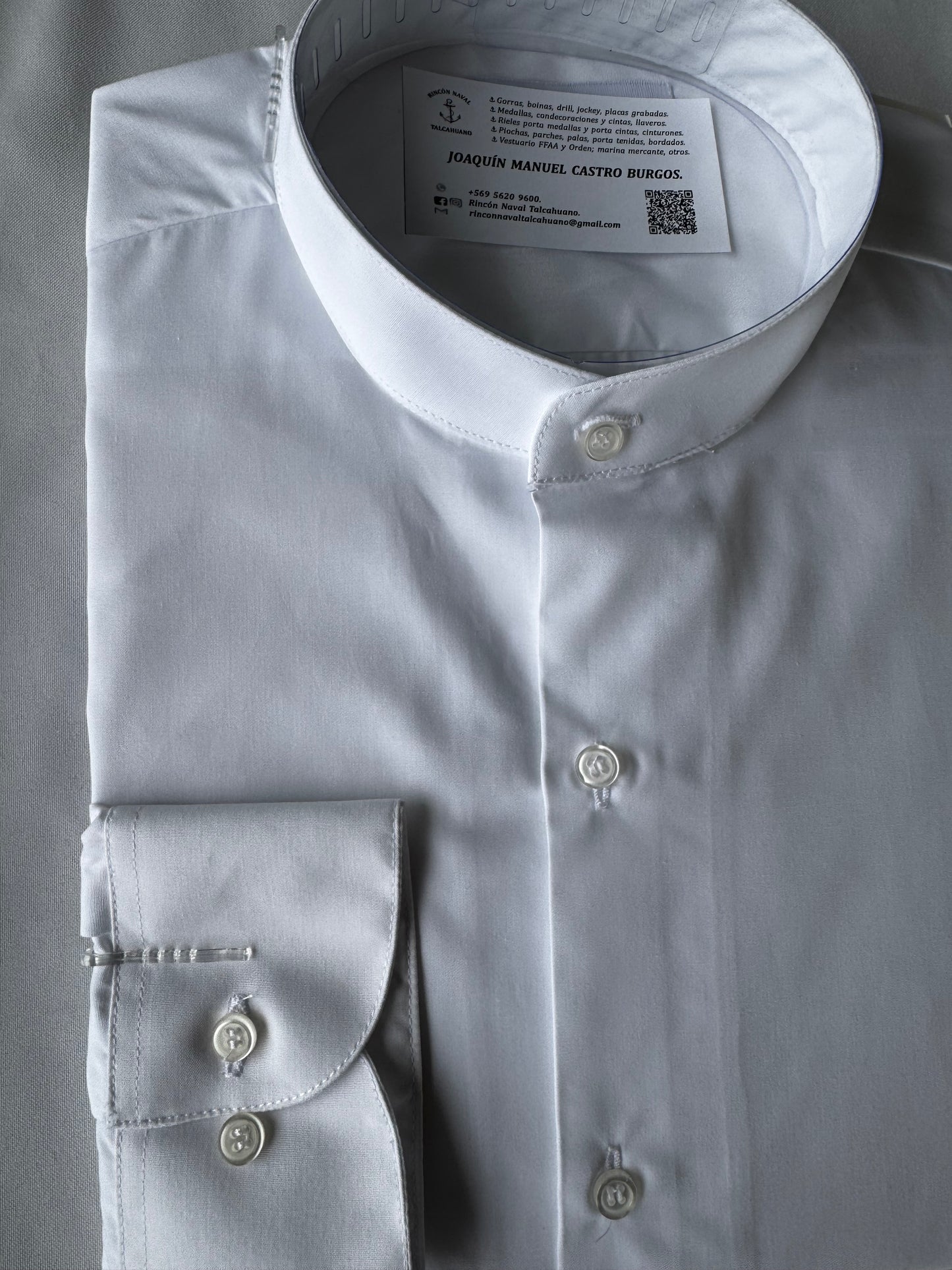 Camisa cuello Mao para IM y Ejército de Chile en todas las tallas
