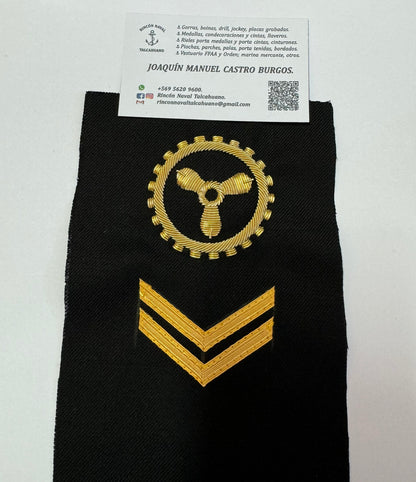 Parche para T-11 bordados con hilos de oro para cabos, marineros y soldados