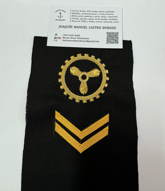 Parche para T-11 bordados con hilos de oro para cabos, marineros y soldados