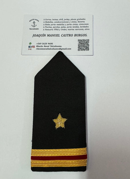 Palas flexibles y rígidas para T1 y T2, y equivalentes en la marina mercante bordas con hilos de oro