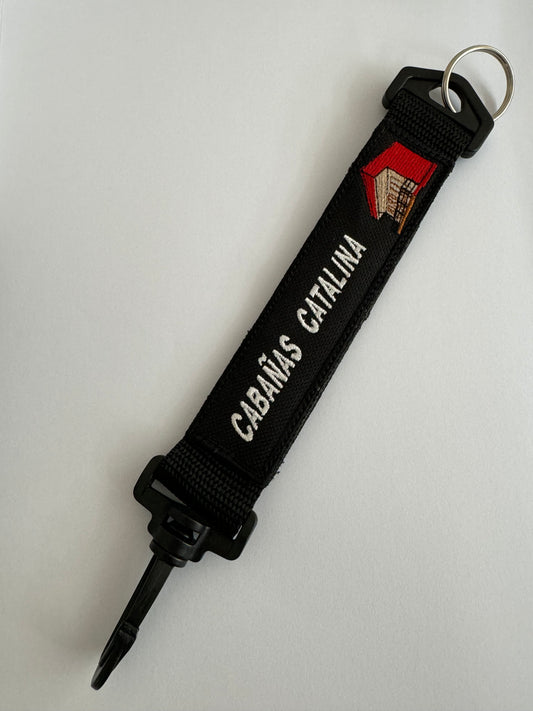 Llavero bordado por ambos lados, personalizado con gancho