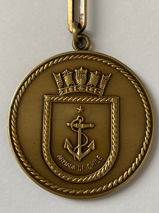 Llavero Armada de Chile metálico de 5 cm de diámetro