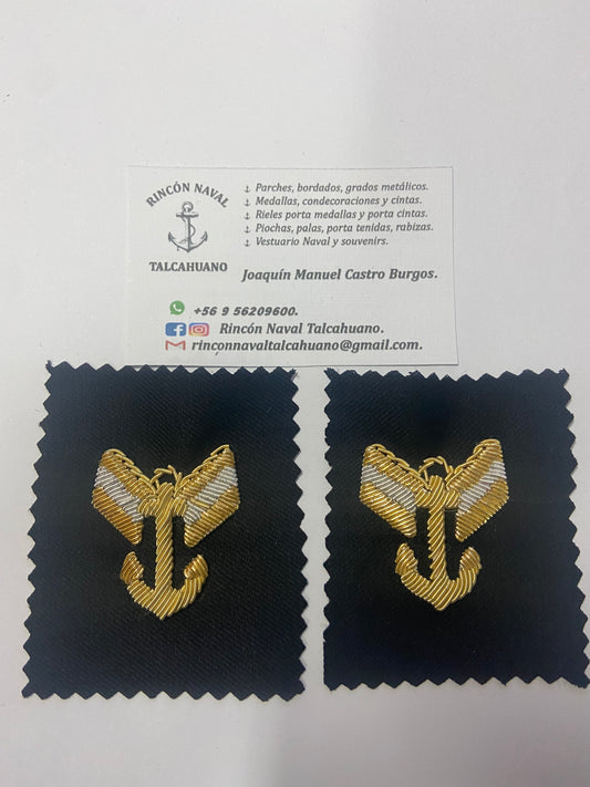 Solapines bordados con hilos de oro de todas las especialidades para la T-11 para SO