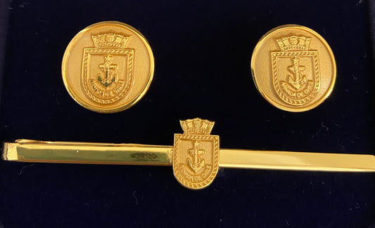 Colleras Armada de Chile bañadas en oro con relieve