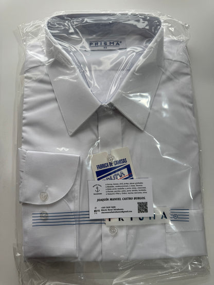 Camisa manga larga, femenina o masculina con o sin porta palas.